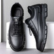 Zhenxiqi business leather shoes for men, casual sports, breathable soft soles, non-slip, heightening, comfortable and wear-resistant shoes for young students, black, heel height 3 cm, size 42