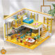
Compatible with Lego building blocks for girls building street view castle assembled kitchen play house house small villa girl toys dog fashion home + lighting 1048 pieces