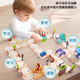 DADDY GUARD children's toy boy 1-3 years old high-end birthday gift 5-9 rail train ever-changing assembly toy educational puzzle luxury flagship model 125 pieces accessories + 4 major themes 4-7 building blocks rail car ever-changing small train for children 8-10