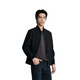 Powerful men's jacket men's baseball collar solid color casual spring and autumn short jacket men | BKDE3288 Black L