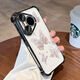 Wonderful choice ins butterfly Huawei Pura70pro mobile phone case full-inclusive anti-fall with lens film Pura70 airbag electroplating transparent NN1585 edge electroplating-green edge transparent bottom-platinum butterfly + screen film Huawei Pura70pro