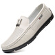 Dick Lane Dick Lane Light Luxury Bean Zapatos para hombres 2025 String and Summer Hollow Nuevo estilo para hombres Ligero suave zapatos de cuero plano para hombres 5008 Negro (hueco) 41