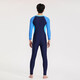 Yosoci one-piece swimsuit men's long-sleeved long pants wetsuit swimming training sunshade quick-drying elastic comfortable surfing suit KYL2381 (blue) XL