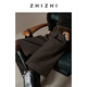 ZHIZHI Siguile all-wool six-point wide-leg shorts retro versatile 25 winter new model Nutshell Brown XS