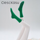 ClescKasu solid color mid-calf Pilates socks for women in autumn and winter non-slip fitness dance sports socks yoga socks rouge powder one size