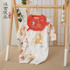 Han Palace Premium Newborn Monk Clothes Chinese Style Spring and Autumn One-piece Newborn Pajamas One Year Old Dress Baby Full Moon Clothes Fish Lantern Welcomes Spring 59cm