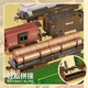 Jae Chang German quality train model children's electric remote control retro steam toy track car set simulated EMU men's rail change-steam train [99*185cm] remote control + electric - gift box [charging version]