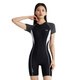 Li Ning (LI-NING) swimsuit women's professional one-piece three-quarter swimsuit high elasticity anti-chlorine training swimsuit 7541 black and white XXL