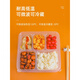 Disposable lunch box food-grade three-compartment four-compartment take-out lunch box divided lunch box commercial fast food box dinner plate square large 5 compartments 100 sets transparent 1650ml