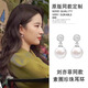 Yican Liu Yifei's same style imitation pearl earrings without pierced ear clips niche design high-end earrings light luxury style earrings Liu Yifei's same style imitation pearl ear clips