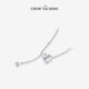 CHOW TAI SENG Gourd S925 Silver Necklace Women's Light Luxury Niche Clavicle Chain Birthday Gift for Girls Gourd Necklace