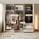 全友家居衣柜组合法式奶油风大户型成品衣橱卧室收纳储物落地靠墙柜子