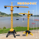 Large crane model 100kg extra large remote control alloy tower crane children wireless crane crane engineering vehicle 1.28 meters high 9 channel tower crane one battery life