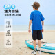 ASK JUNIOR六一儿童节儿童运动套装25夏季薄款男童短袖女童t恤短裤速干跑步 蓝色【JE2MHS13918M】 160