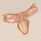 CD fake 1 girl underwear male 1 to female butterfly thong strap sexy sexy temptation underwear 1 pair skin color (80-130Jin Jin equals 0.5kg) 3D invisible style