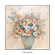 
Wingtu hand-painted oil painting restaurant decoration painting modern simple living room hanging painting French texture painting light luxury style artistic high-end sense, flowers blooming 60*60 hot-selling spot silver metal frame