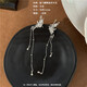 Pei Liang's temperament butterfly tassel ear clips for women niche high-end fairy-like non-pierced earrings trendy ear bone clip elf ear hooks temperament butterfly tassel ear clips a pair