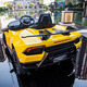 Cool Sun Lambo yellow children's remote control car can sit on baby electric car children's car can drive four-wheel drive
