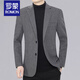ROMON brand high-end men's casual suits spring, autumn and winter middle-aged business single suit jackets large size suit tops for men 20208 gray M 170 (95-120Jin Jin equals 0.5 kg)