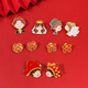 Feihua wedding brooch Chinese style wedding certificate wedding photo clothing brooch couple brooch groom and bride badge 囍 brooch Yuanxi 1 pair