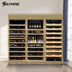 SILIWERE/SILIWERE red wine cabinet, constant temperature wine cabinet, custom wine cabinet, large wine cabinet, double door wine cabinet, custom wine cabinet, width 2400, depth 450, height 2200 champagne gold 750L exclusive version