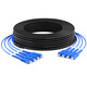 Nokoxin gyxtw al aire libre cable óptico terminado en modo único al aire libre sin soldar 2 núcleos 4 6 8 CORES LC/SC/SC/FC Fibra Jumper Puente impermeable a prueba de agua y resistente a la tensión Tubo superior Cable de cola de cola con terminado con terminado con terminación óptica 4 CORES SC-SC 150 metros