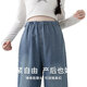 Bo Naling Maternity Jeans Autumn and Winter Wide Leg Pants Side Drawstring Loose Straight Pants Maternity Wear Maternity Jeans - Retro Blue L (recommended 105-120 Jin Jin equals 0.5 kg)