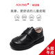 Aokang children's shoes boys leather shoes black soft bottom performance shoes spring and autumn new children's British style leather performance