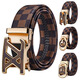 
KRCK2024 new Valentine's Day Men's Leather Belt Casual Belt Youth Valentine's Day Suit Trousers Belt Gray Plaid Silver Buckle L 120cm