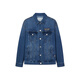 Teenie Weenie Bär Herbst Einfacher loser lässiger Retro -Denim Kurzjacke modische, lockere weibliche mittelblaue m (165)