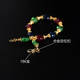 RUOHUA Sansheng Chain 5.5-6.5mm Gypsophila Ruby Bracelet Women's Sapphire Bracelet 18K Gold Gift Ruby/Sapphire Bracelet 16cm