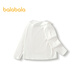 Balabala children's clothing girls T-shirt long sleeve inner autumn wear sweet print original white 10101-201324100010 110cm