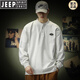 JEEP SPIRIT extra large size 300Jin Jin is equal to 0.5kg Henry collar long-sleeved T-shirt men's spring and autumn American loose layered polo. shirt sweatshirt ins trendy brand black 4XL recommended 250-300Jin Jin is equal to 0.5kg