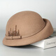 Lan Shimeg tragen Herbst- und Winterhut Frauen Wolle Wolle Hut warm warmer Basin Hut Top Hut Fischermodes Mode elegante britische Dome Basken Beret Beige Erwachsene pro Größe (versteckte Anpassung 56-57,5 cm)