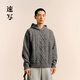 Sketch men's 2025 spring and summer new product environmentally friendly thick needle single-sided long-sleeved sweater hooded loose retro 9P1315050 071 gray S
