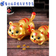 Junmo Year of the Tiger Tiger Piggy Bank only goes in and out of the Year of the Tiger Piggy Bank for children boys and girls anti-fall little tiger ornaments storage gold trumpet