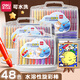 得力油画棒可水洗不脏手蜡笔儿童幼儿园专用画笔24色炫彩棒36色旋转蜡笔宝宝安全美术专用水溶性彩笔套装 加量12048色巨可洗顺滑