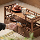 QINGLAN North American walnut tea set tea cup storage rack tea rack storage rack new Chinese style solid wood ornaments display cabinet Lanting storage rack_Walnut