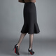 
She is irregular skirt with a pond ruffle edge for women 2025 autumn clothes new high-waisted slim hip fishtail skirt