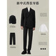 New Chinese style black buttoned suit jacket Chinese tunic suit engagement groom wedding dress casual suit black jacket high quality S recommended 75-95Jin Jin equals 0.5 kg