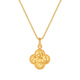 Lai Shen psychic four-leaf clover gold pendant necklace women's pure gold pendant as a birthday gift for girlfriend and wife, about 3.64g, more refund or less compensation