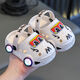 Meng Yilan (Mengyilan) Slippers pour enfants Carton Carton ACTUATION LUMINES BARCHES ET FILLES ANTI-SLIP SOME SOLE SANDOOR SANDORS INDOOR Sandales BAGUES CHOSE [Version claire colorée Y178B White Soft Seme Sole non glipt 20 -21 Taille [longueur intérieure 13,5 cm]