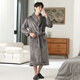 
Shercehman nightgown for boys winter flannel pajamas extended and larger men's bathrobe large size home clothes