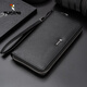 Specht echtes Leder-Leder-Reißverschluss Brieftasche 2025 Neues langes Multi-Karten-Handgrabungsbeutel Herren Brieftasche Cowhide Leder Clutch Einfache Verpackung