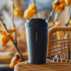 Lock Lock (Lock/Lock) trifft die Yuanqi -Isolierung und die kalte Kaffeetasse Bounce Cover Männer und Frauen Schönheitswasserbecher 400 ml Blau LHC3271NVY
