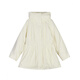 LESS winter white duck down jacket for women warm casual loose hooded drawstring down jacket mid-length 2NAC12610 123/milk white XS
