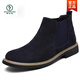 Specht Martin Boots Herren Frühlings- und Herbst Britisch-High-Top Chelsea Short Stiefel Winter warme Arbeitschuhe Lederschuhe mittelgroßen Stiefeln Khaki [C510 Four Seasons] 41