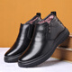 
CATCH/RULX high-end cotton men's shoes for winter genuine leather cowhide plus velvet thickened warm high-top dad's shoes snow boots Northeast wool boots 9877 black (sleeve) 41 255mm