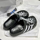 Adidas slippers men's shoes women's shoes summer sports shoes beach shoes lightweight breathable casual Birken slippers JH9848 black 36.5