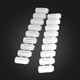 Philgu plastic embedded nut expansion tube furniture wardrobe cabinet hinge M4 self-tapping screw with row of rubber plugs white bullet-shaped embedded nut = 100 pcs quantity